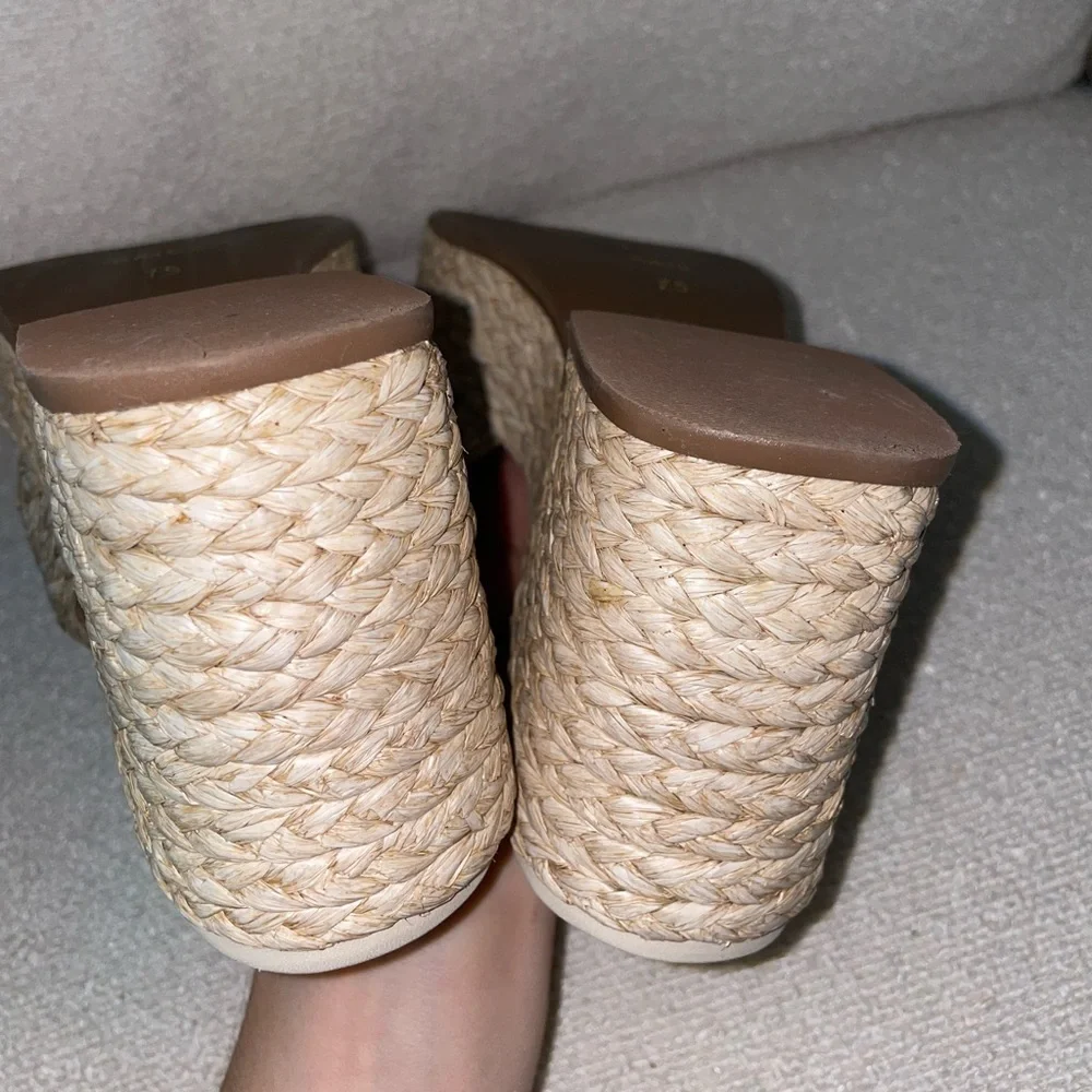 Revolve Raye‎ Gable Wedge Raffia Platform Sandal